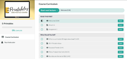 Etsy E-Printables Side Hustle Course: Gold City Ventures Course Review ...